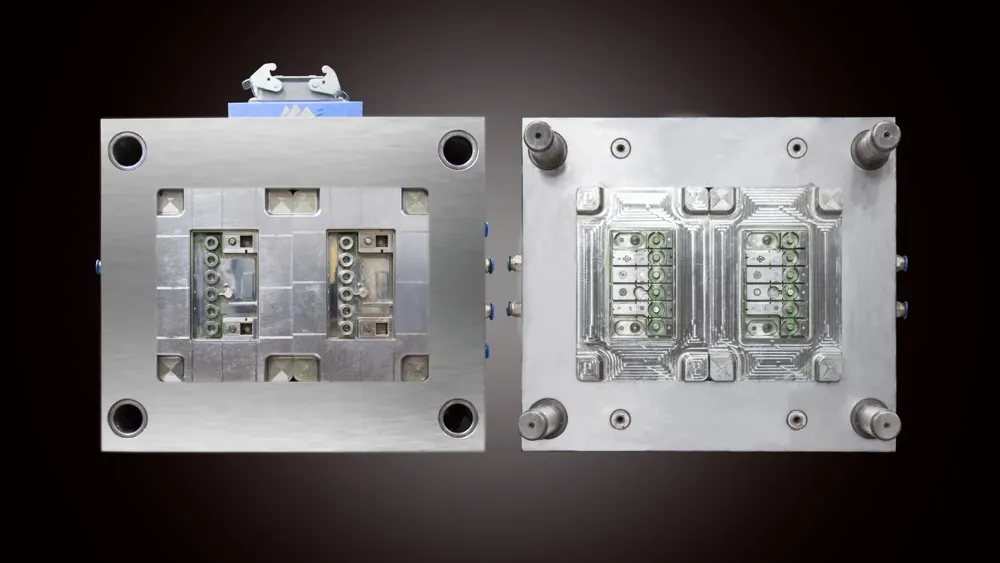 Injection mould built in our tool room, both halves